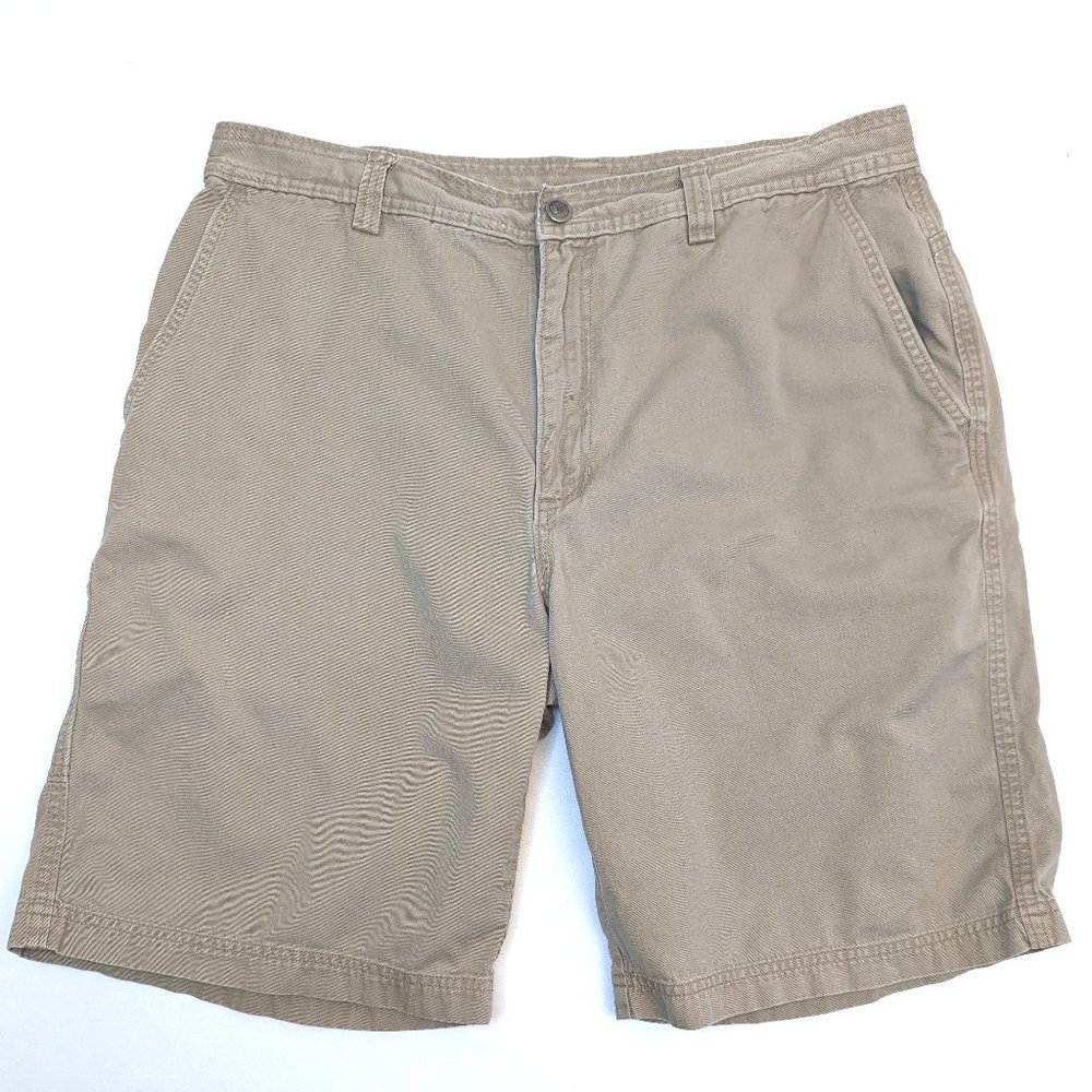 The North Face Tan Cargo Hiking Shorts #AYM5 100% Cotton Men's Size 36 Long